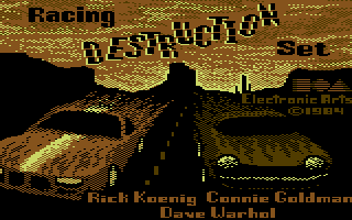 Racing Destruction Set screenshot 3 for Commodore 64